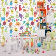 Murales in vinile mostri dei bambini