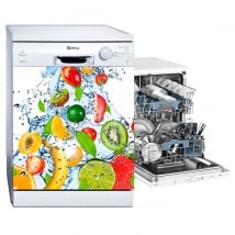 Vinili per lavastoviglie frutta spruzzi d'acqua