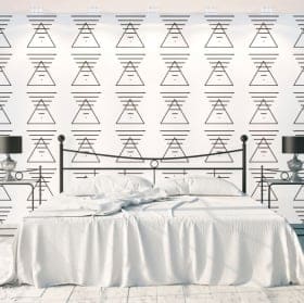 Murale in vinile con triangoli