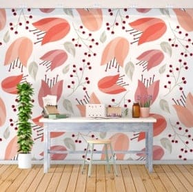Murales in vinile fiori natura