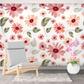 Murali adesivi fiori da decorare