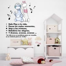 Vinile decorativo frasi di motivazione play alla vita