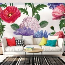 Gigantografie con fiori per pareti e oggetti