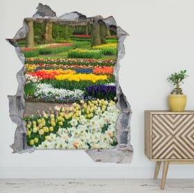 Vinile decorativo luna piena nella foresta 3d