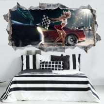 Vinili e adesivi gara automobilistica 3d
