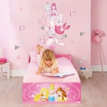 Adesivi per bambini sirene con pesci e stelle marine