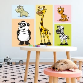 Adesivi in vinile animali da bambini