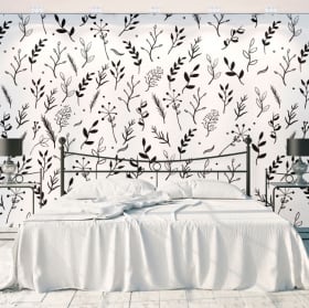 Murales in vinile fiori natura