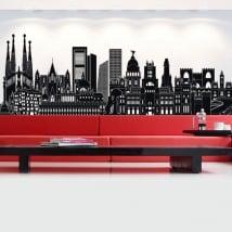 Vinile e adesivi skyline della spagna