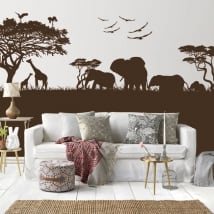 Vinile decorativo e adesivi di animali in africa