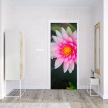 Vinile per porte fiore di loto