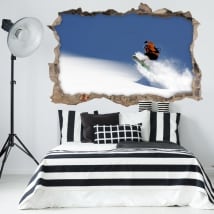 Adesivi murali 3d snowboard