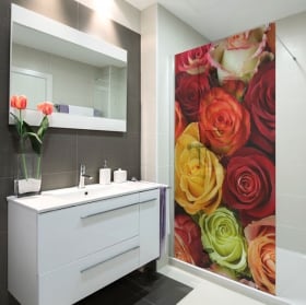 Vinile per schermi rose colorate
