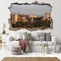 Vinile adesivo 3d l'alhambra di granada in spagna