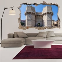 Vinile 3d torri di serranos città di valencia