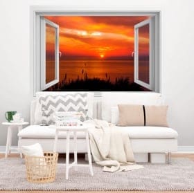 Vinile decorativo tramonto tropicale 3d