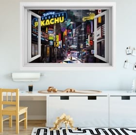 Adesivi e vinile 3d pokemon detective pikachu