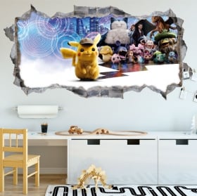 Adesivi in vinile 3d pok&eacute;mon detective pikachu