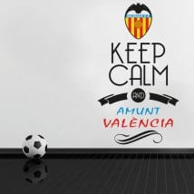 Adesivi in vinile calcio keep calm and amunt valència