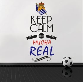 Adesivi vinili di calcio keep calm and mucha real