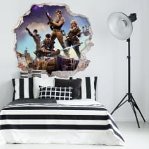 Adesivi e vinili videogioco di fortnite 3d