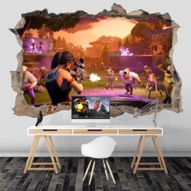 Adesivi e vinili videogiochi fortnite 3d