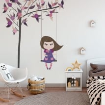 Vinile decorativo e adesivi dondolarsi sull'albero