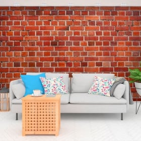 Murales in vinile con mattoni
