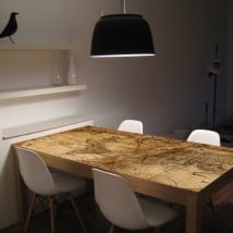 Vinile per tavoli e mobili mappa del mondo