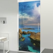Vinili per schermi da bagno raggi in mare