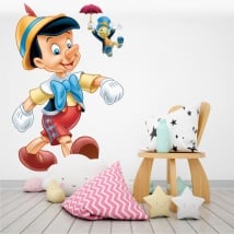 Vinile per bambini o di neonati pinocchio e jiminy grillo