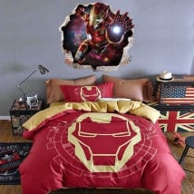 Adesivi in vinile 3d marvel iron man