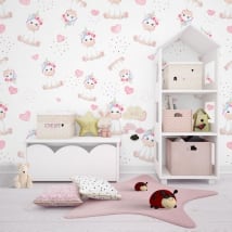 Murales per bambini unicorni e cuori