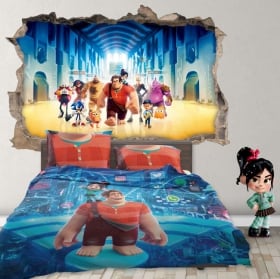 Sticker murale 3d disney wifi ralph