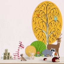 Vinile bambini e giovani animali della foresta