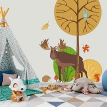 Vinile e adesivi animali della foresta