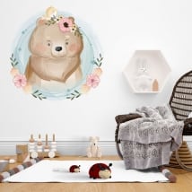 Vinile per bambini o di neonati orso e uccellino