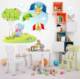 Adesivi in vinile per bambini viaggio in aereo