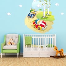 Vinile e adesivi per bambini o neonati gara automobilistica