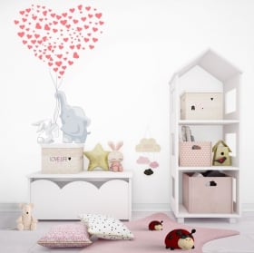 Vinile decorativo per bambini o neonati elefanti