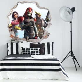 Adesivi e vinili videogioco di fortnite 3d