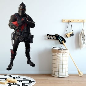 Adesivi in vinile da fortnite cavaliere nero