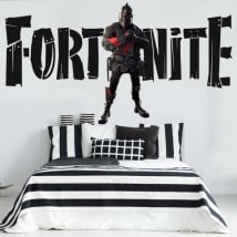 Adesivi murali cavaliere nero fortnite