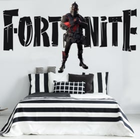 Adesivi murali cavaliere nero fortnite