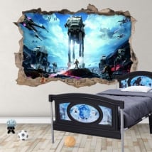 Vinile decorativo e adesivi 3d battaglia di guerre stellari
