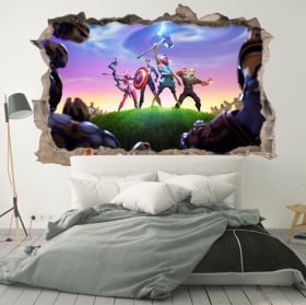 Vinile e adesivi videogiochi fortnite endgame 3d