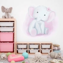 Vinile decorativo per bambini elefante