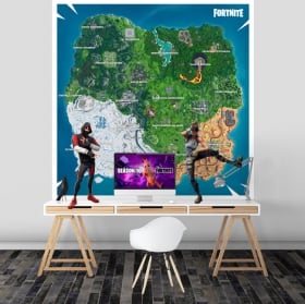 Vinile e adesivi mappa di fortnite