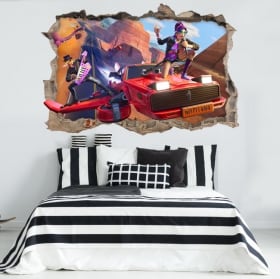 Vinile decorativo 3d videogioco fortnite coppa del mondo