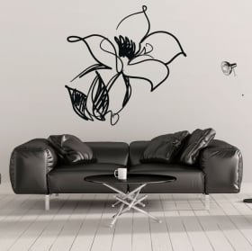Vinile decorativo e adesivi tratto floreale